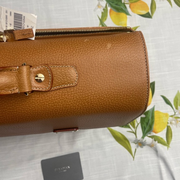 Brand new never used Serapian Milano Slim briefcase. Color Tobaco. - Picture 4 of 15